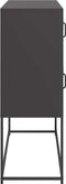 vidaXL - Dressoir - 100,5x39x107 - cm - koudgewalst - staal - zwart
