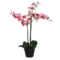 Mica Decorations - Kunstplant mica phalaenopsis orchidee roze | 2 stuks