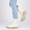 PS Poelman SATURNO - Chelsea Laarzen - Chunky zool - Crème - Maat 36