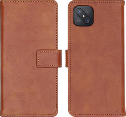 iMoshion Hoesje Geschikt voor Oppo Reno4 Z 5G Hoesje Met Pasjeshouder - iMoshion Luxe Bookcase - Bruin