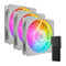 Cooler Master Mobius 120P ARGB - 120mm Fan Kit - Multicolour LED Verlichting - Wit (3-pack)
