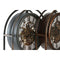 Bordsklocka Home ESPRIT Zwart Gouden Vintage (2 Stuks)