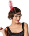 Dressforfun Charleston Kostuum Dames S - Verleidelijke Jurk met Franjes - Haarband met Veer