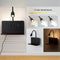 Wandlamp met stekker, 1,5 m kabel, USB + 15W draadloze oplader, flexibele zwanenhals leeslamp, 3 kle