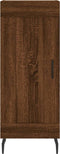 vidaXL - Dressoir - 34,5x34x90 - cm - bewerkt - hout - bruin - eikenkleur