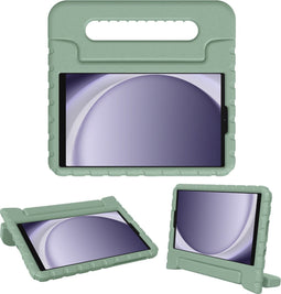 imoshion Galaxy Tab A9 - Kidsproof Tablethoes - Schokabsorberend met Handvat - Olijf Groen