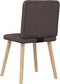 vidaXL - Eetkamerstoelen - 2 - st - stof - donkerbruin