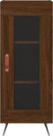 vidaXL - Dressoir - 34,5x34x90 - cm - bewerkt - hout - bruin - eikenkleur
