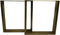 Tafelpoten U-model Set van 2 - 72x10x69 - Antique gold - Metaal