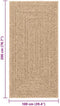 vidaXL - Vloerkleed - ZIZUR - beige - binnen - en - buiten - 80x250 - cm - jute - look