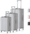 Voyagoux® - Reiskoffer set - 3 stuks - S/M/L - Zilver (3 stuks)