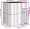 vidaXL - Hondenhok - met - dak - 165x153x181 - cm - gegalvaniseerd - staal - antraciet