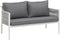Beliani LATINA - Loungeset voor 4 - Wit - Aluminium