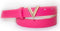Valentino Divina - Kledingriem - PU met V-vorm gesp - Roze - Maat S (100 cm)