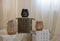JENS Living opbergbox Daan - Metalen opbergbox poef - 70kg belastbaar - 30 x 30 x 34,5 cm - Groen