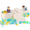 5-delige Foam Speelblokken - Zachte XXL Bouwblokken met Ballenbad - Beige (5 stuks)
