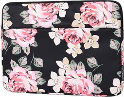 Laptophoes 14 Inch - Laptop Sleeve - Case - Zwarte Roos