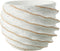 J-Line bloempot Streep - keramiek - wit/beige - large - Ø 27 cm