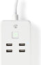 SmartLife Stekkerdoos - Wi-Fi - 3x Randaarde stekker (CEE 7/3) / 4 x USB - 16 A - 3680 W - 1.8 m - -10 - 40 °C - Android / IOS - Wit