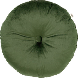 Dutch Decor - OLLY - Sierkussen rond velvet Ø40 cm - Chive - olijfgroen