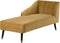 Beliani ALSVAG - Chaise longue - Geel - Fluweel