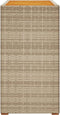 vidaXL Tuinbijzettafel met houten blad 100x40x75 cm poly rattan beige