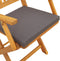 vidaXL - Vouw - Tuinstoelen - met - Grijze - Kussen - 2st - Vast - Acacia - Hout