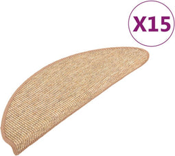 vidaXL - Trapmatten - zelfklevend - 15 - st - 65x21x4 - cm - lichtbruin