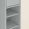 SoBuy BZR34-II-HG - Hoge Badkamerkast - Smal Vrijstaand - Waterbestendig MDF - Grijs