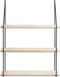 LIFA LIVING Wandrek - Industrieel - 3 planken - Zwart