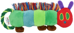 Eric Carle Rupsje Nooitgenoeg - Pluche Hondenspeeltje - Met Trek- en Flostouw 23 cm (1 stuk)