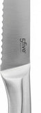 5Five Precision broodmes - 1x stuks - RVS - zilver - 34 cm - met kartels - keukenmes - luxe kwaliteit