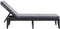 vidaXL - Ligbed - Verstelbare rugleuning - 186x60x29 cm - Antraciet