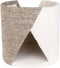 UNFOLD - Krabton - Teddy stof en sisal - 38 x 38 x 38 cm - Zwart en Merengue