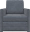 vidaXL - Vloersofa - Enkel - Convertible - Fluweel - 74x77x81 - cm - Donkergrijs