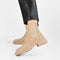 POSH by Poelman Lot - Dames Chelsea Laarzen - Elastieken inzet en ritssluiting - Beige