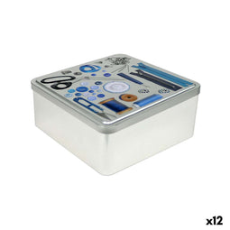 Multi-functionele Kist Confortime Tailor Metaal 19,7 x 19,7 x 8 cm (12 Stuks)