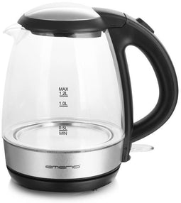 Emerio WK-125145 - Waterkoker - 1.2L 2200W Snoerloos - Zilver