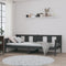 vidaXL - Slaapbank - massief - grenenhout - grijs - 90x200 - cm