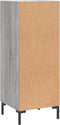 vidaXL - Dressoir - 34,5x34x90 - cm - bewerkt - hout - grijs - sonoma - eikenkleurig