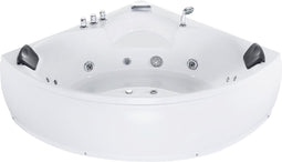 Beliani SENADO - Hoekbad whirlpool - Wit - Acryl