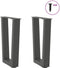 vidaXL - Eettafelpoten - 2 - st - V-vormig - 38x(42-43,3) - cm - staal - antraciet