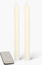 Anna's Collection LED dinerkaarsen - druipkaarsen - warm wit - 23 cm (2 stuks)