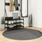 vidaXL - Vloerkleed - IZA - laagpolig - Scandinavisch - Ø - 160 - cm - antraciet