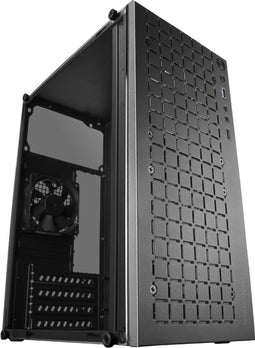 Mars Gaming MC-1000 - Mini Tower - MicroATX Mini-ITX - Metalen MESH-voorrooster - Volledig zijraam - Zwart