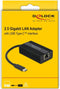 Delock 65990 - USB Type-C 2.5 Gigabit LAN Adapter - NBase-T tot 2,5 Gbps - Zwart