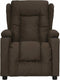 vidaXL Fauteuil verstelbaar stof donkerbruin