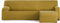 Hoes voor chaise longue met korte armleuning rechts Eysa BRONX Mosterd 110 x 110 x 310 cm