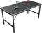 Juskys Mini Tafeltennistafel Flexi - Opklapbaar - Compact - Zwart / Zilver - 152 x 71 x 71 cm