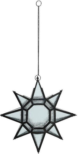 PTMD Massy Kerstster Hanger - Ø32 cm - Glas - Zwart